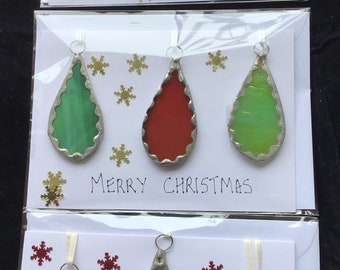 Christmas card and tree decorations in one