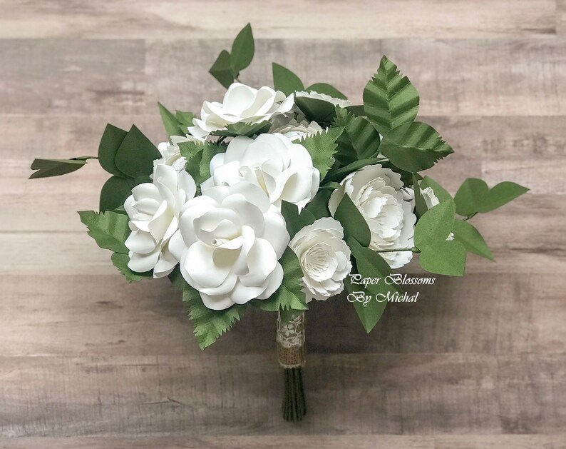 Paper Flowers Paper Flower Bouquet Paper Bouquet Rustic image 0