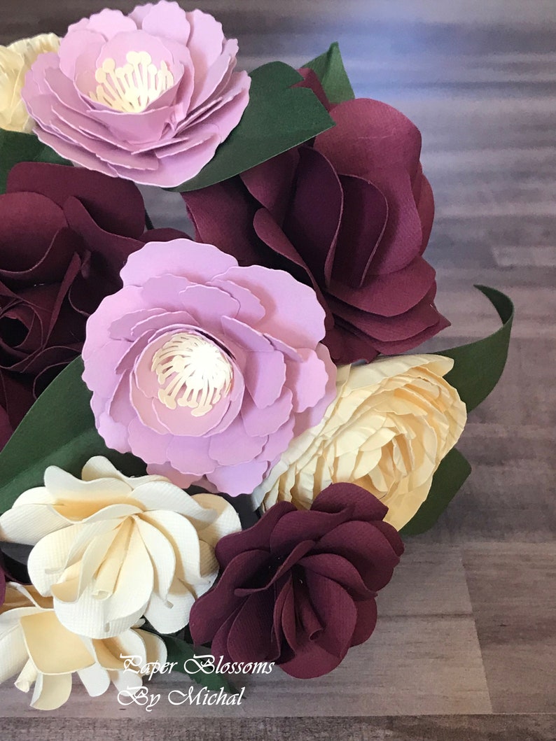 Paper Flowers Paper Flower Bouquet Paper Bouquet Gift for Etsy
