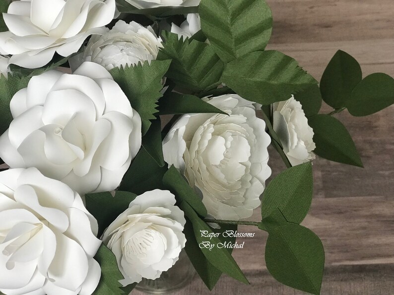 Paper Flowers Paper Flower Bouquet Paper Bouquet Rustic image 2