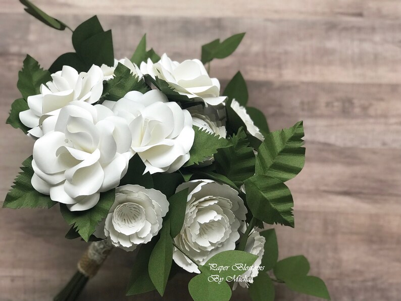 Paper Flowers Paper Flower Bouquet Paper Bouquet Rustic image 3