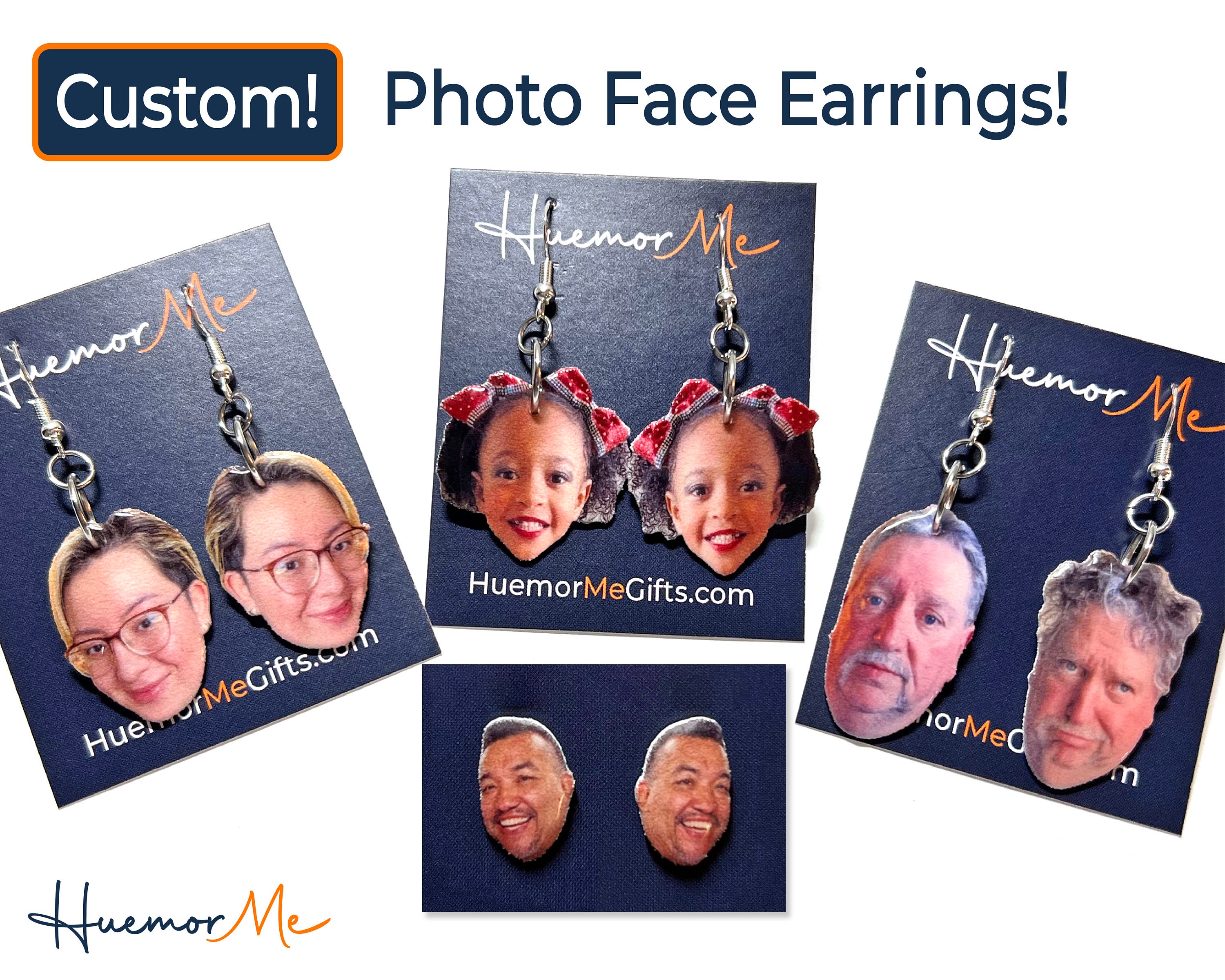 Custom outlet face earrings