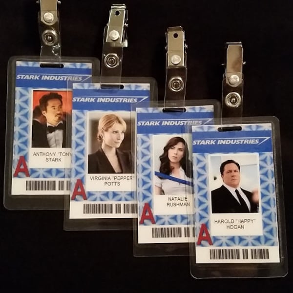 Stark Industries and Hammer Tech ID Badges Inspired by Marvel's Iron Man and Avengers Movies