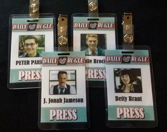 Daily Bugle Press ID Badges Inspired by The Spider-Man Movies