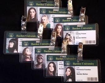Barden University "Bella" ID Badges Inspired By The Pitch Perfect Movies