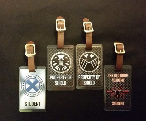 Marvel X Men Shield Black Widow Luggage Tags