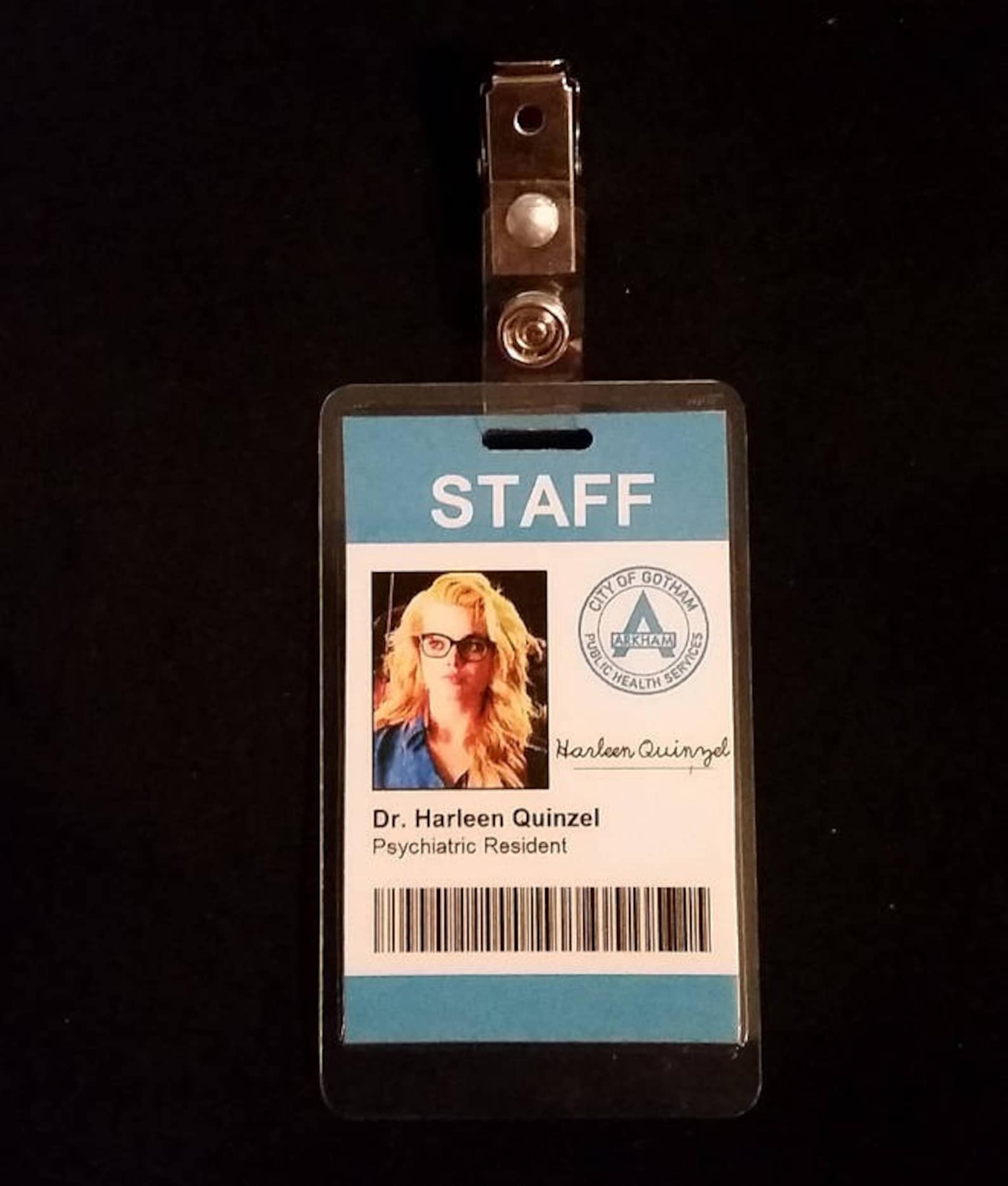 Dr Harleen Quinzel Psychiatrist ID Badge Etsy