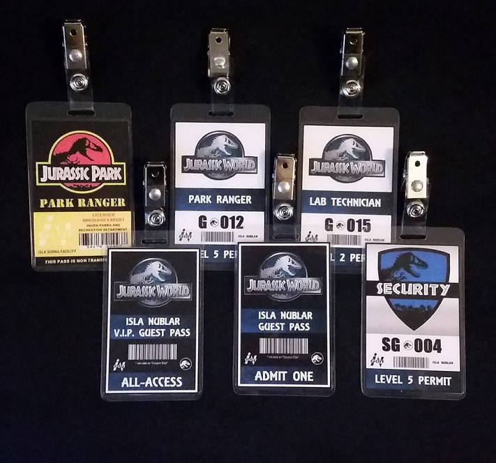 Jurassic World / Jurassic Park ID Badges | Etsy