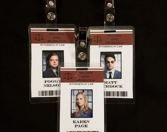 Nelson and Murdock ID badges Inspired by Marvel's Daredevil