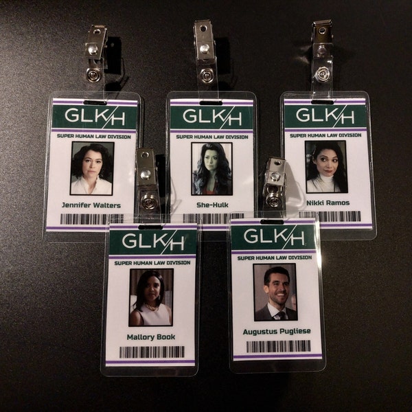 GLK&H ID badges Inspired by Marvel's She-Hulk