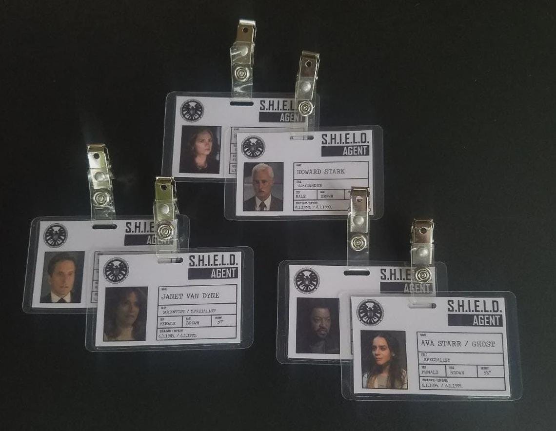 Classic Shield and Project Pegasus ID Badges Inspired by the