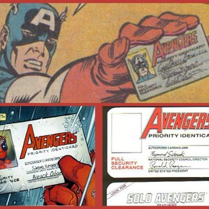 Original Avengers Membership ID Badges - Etsy