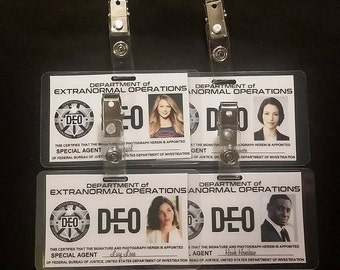 Department of Extranormal Operations (DEO) ID Badges inspired by Supergirl