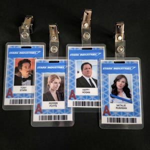 Stark Industries and Hammer Tech ID Badges Inspired by Marvel's Iron Man and Avengers Movies