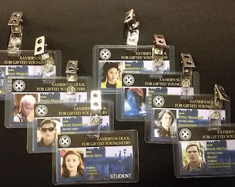 Xavier's School for Gifted Youngsters ID Badges (X-Men Apocalypse and Dark Phoenix)