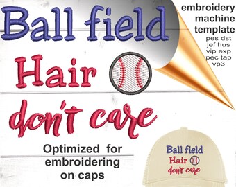 Quarantine Hair Don't Care Embroidery Design for Hats. | Etsy