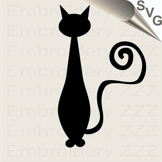 Download Black Cat SVG file cat silhouette cat cutting file kitty ...