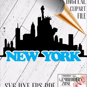 New York City Skyline T-Shirt Design. NYC Vorlage für Schneidemaschinen und Druck.