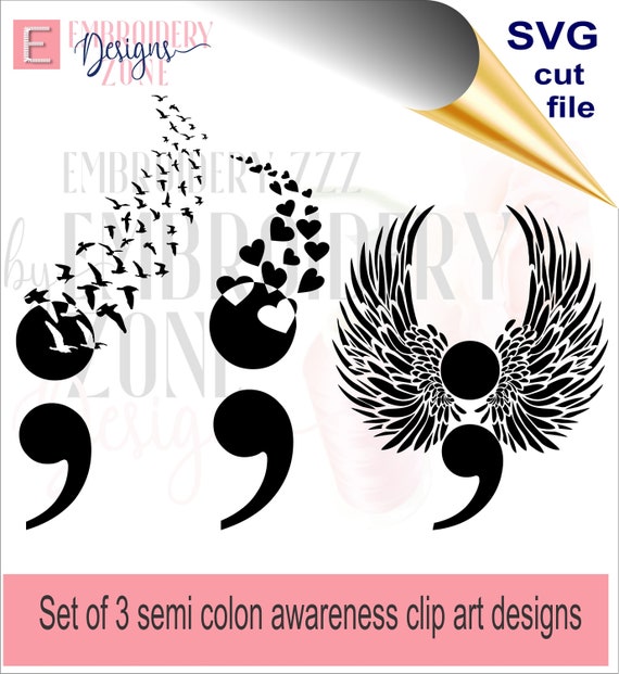 Suicide Awareness T-Shirt - Semi Colon Angel Suicide Awareness T-Shirt - Semi Colon Angel