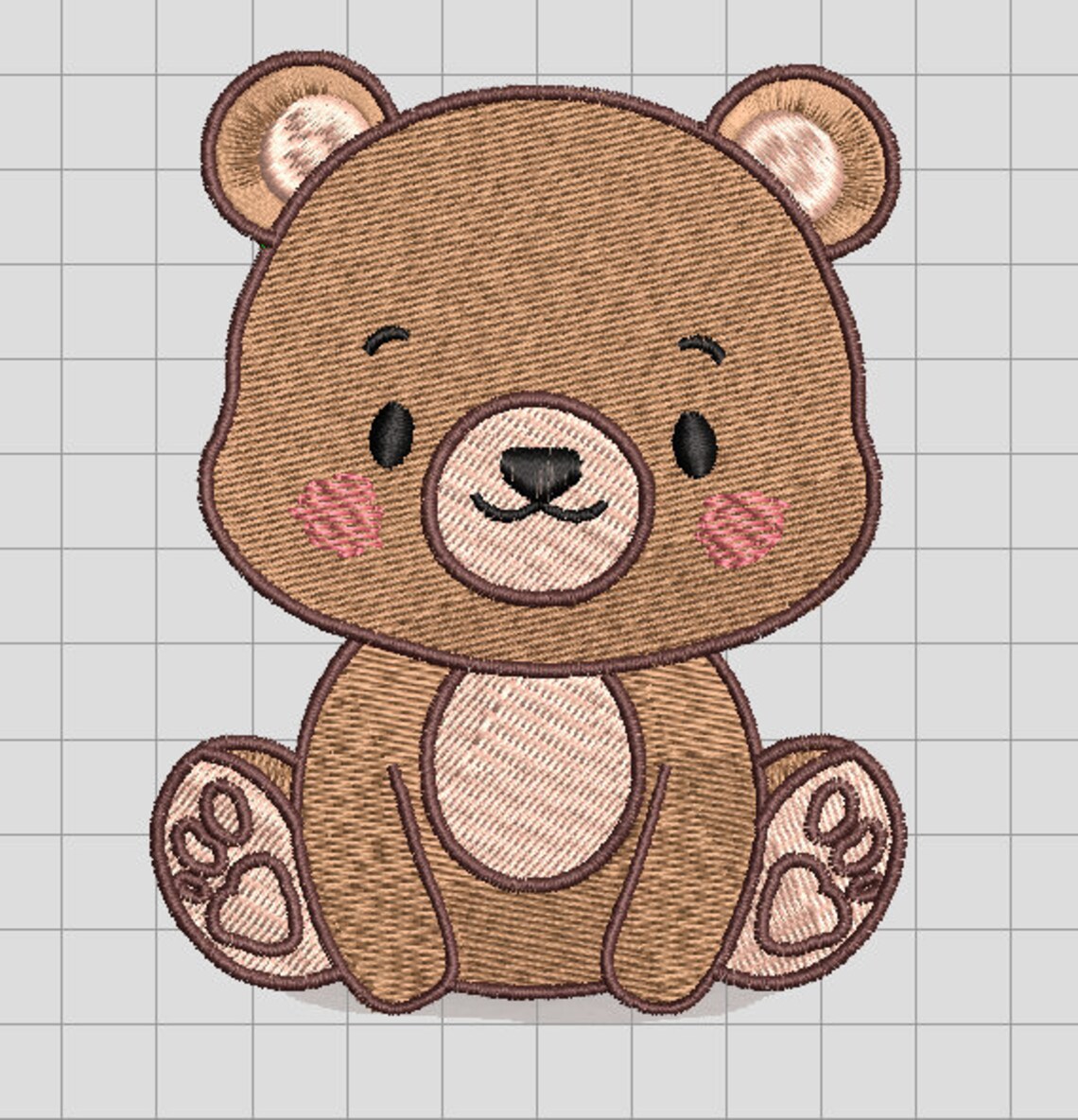 Teddy Bear Embroidery Design Pattern. Teddy Bear Design for | Etsy
