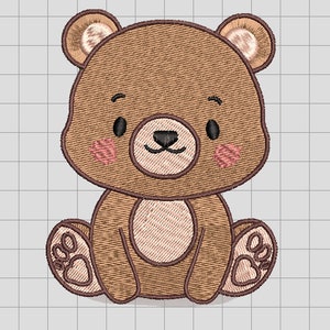 Teddy Bear Embroidery Design Pattern. Teddy Bear Design for Machine ...
