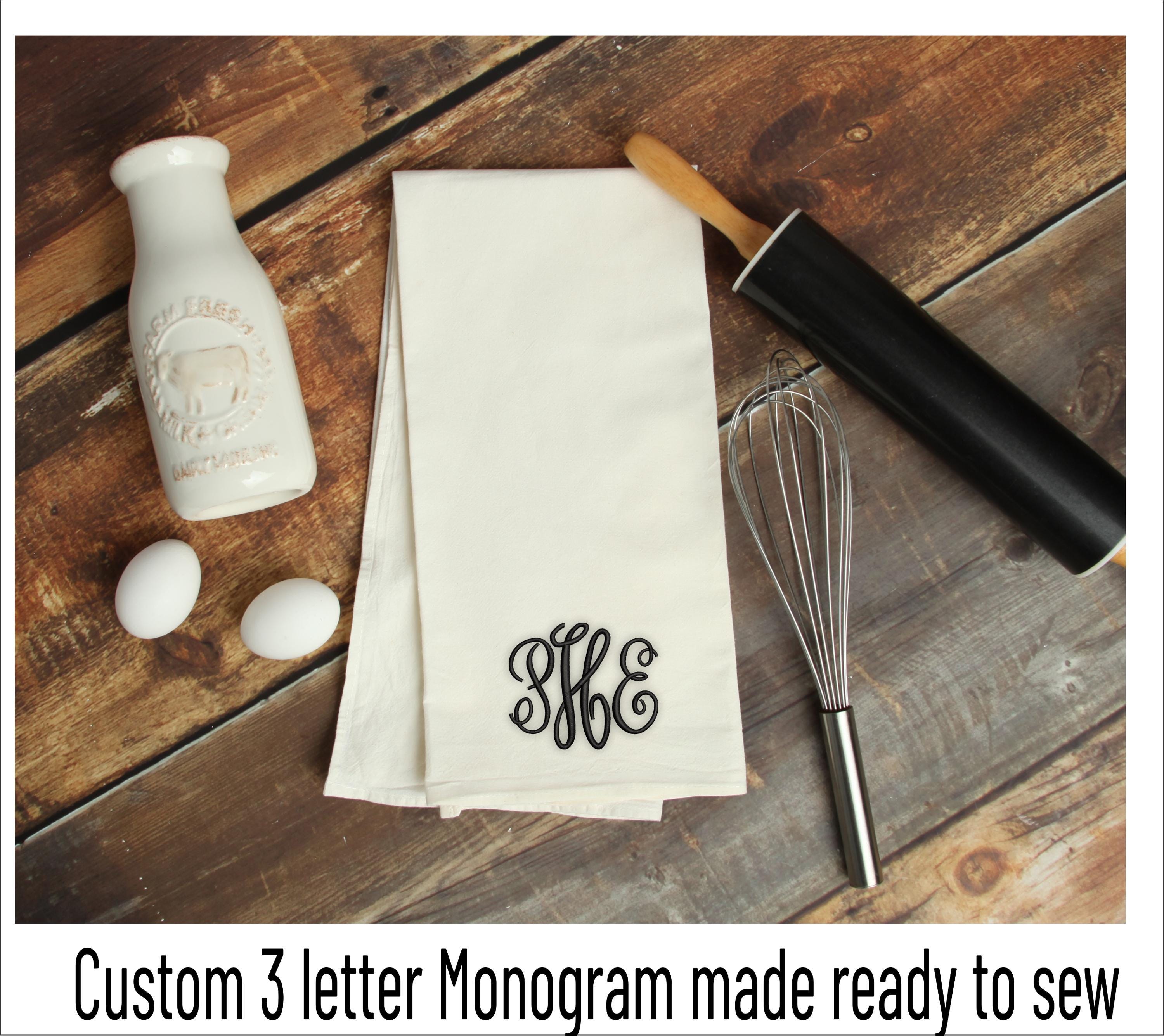 Custom Monogram Design Digital Embroidery Files in Any Size and Format ...