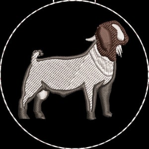 Male Boer Goat Snap Tab Key Fob in the Hoop Embroidery - Etsy