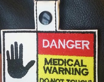 Medical Alert Key Fob ITH Embroidery Design (Digital Download)