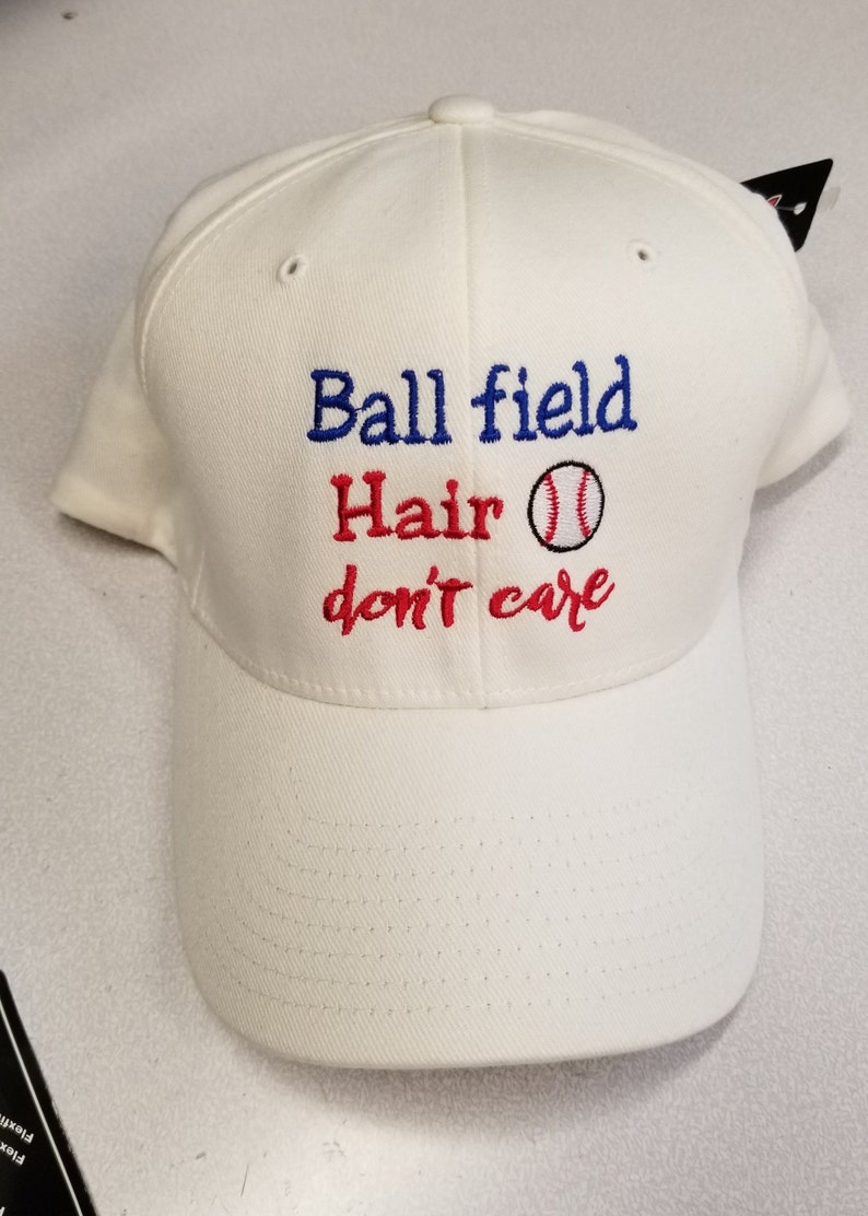 Ball Field Hair Don't Care Embroidery Design for Hats. - Etsy