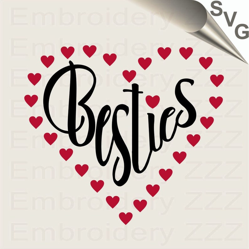 Download Besties svg design BFF cut file decal htv transfer Best | Etsy