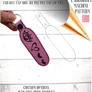 ITH Snap Tab Key Fob Design Blanks Set. Embroidery in the Hoop Key ...