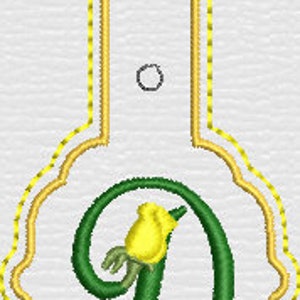 ITH Snap Tab Blank Key Fob design. Embroidery in the hoop Key Chain Monogram frame template for machine embroidery. image 5