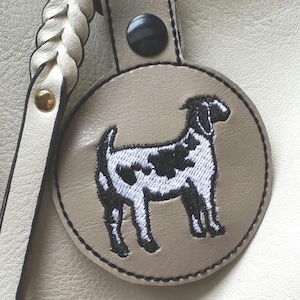 Dapple Boer Goat Snap Tab Key Fob ITH Embroidery Pattern (PES)
