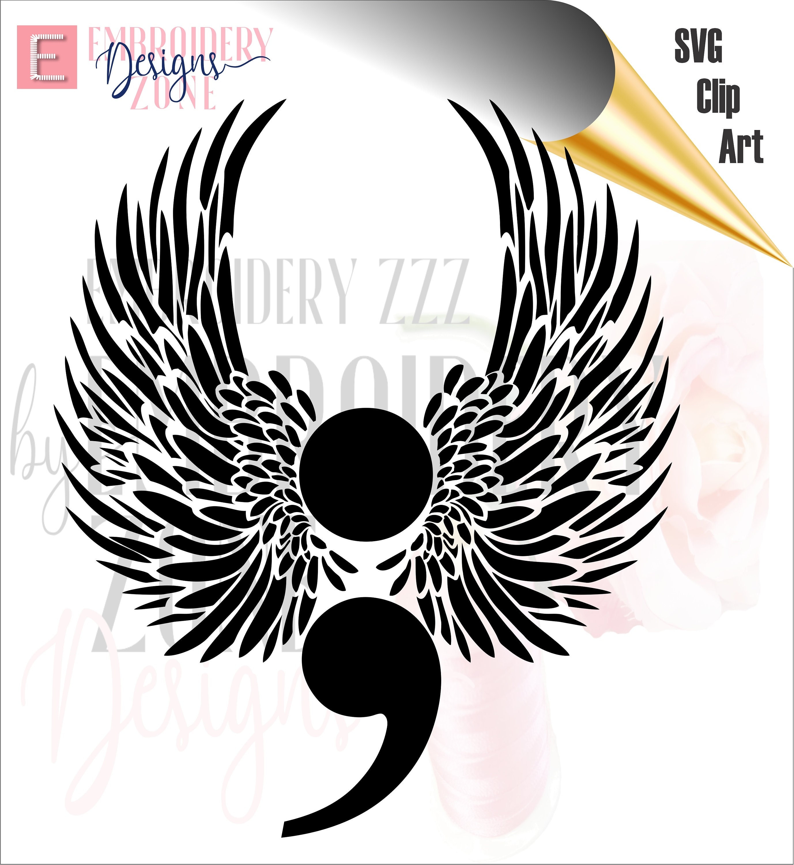 Suicide Awareness T-Shirt - Semi Colon Angel Suicide Awareness T-Shirt - Semi Colon Angel