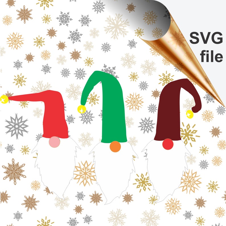 Download Christmas gnomes svg cut files for htv vinyl and print elf ...