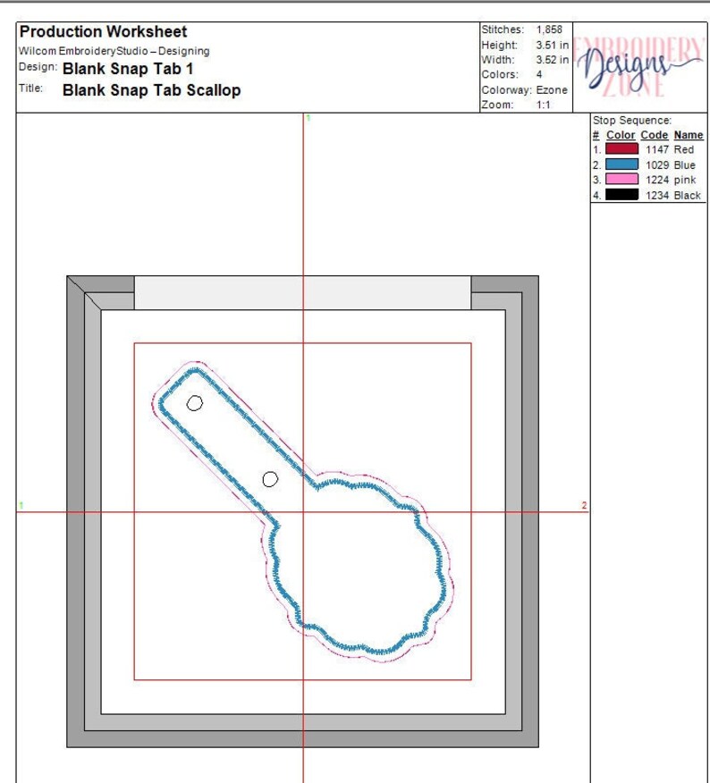 ITH Snap Tab Blank Key Fob design. Embroidery in the hoop Key Chain Monogram frame template for machine embroidery. image 10