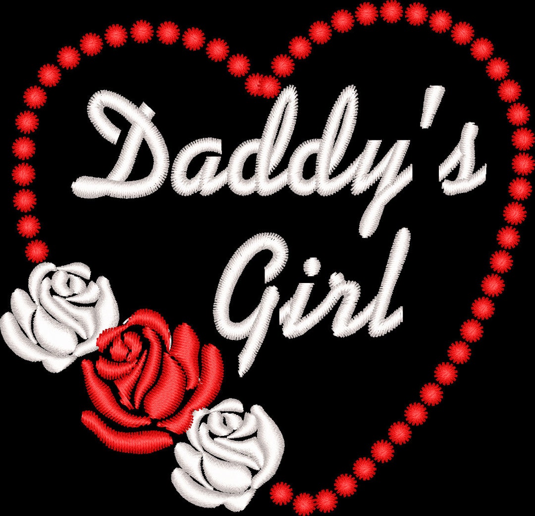 Heart Embroidery Design for Dad. Candlewick Heart Border