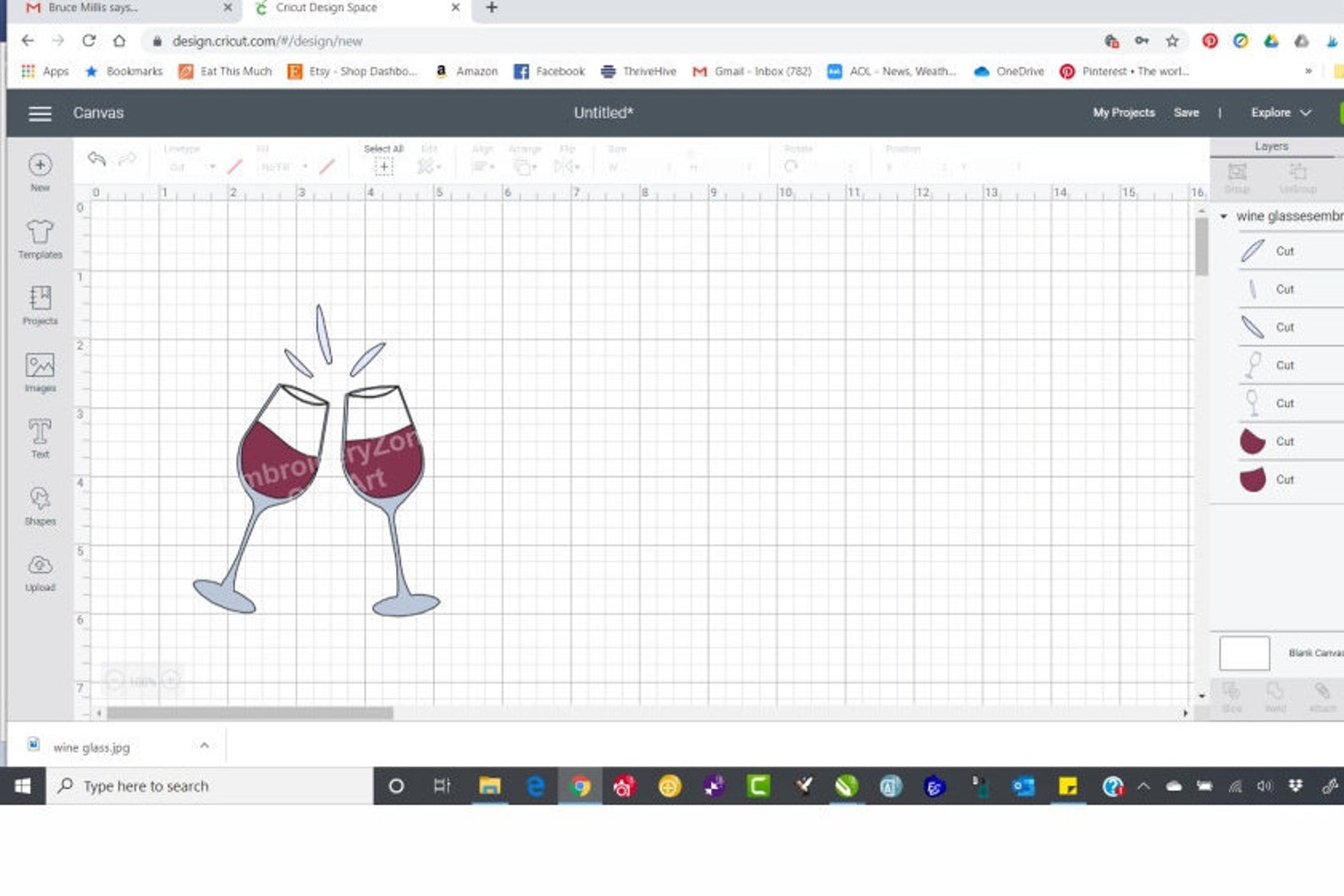 Wine Glasses Svg Cut File for Vinyl Cutting Machines and - Etsy