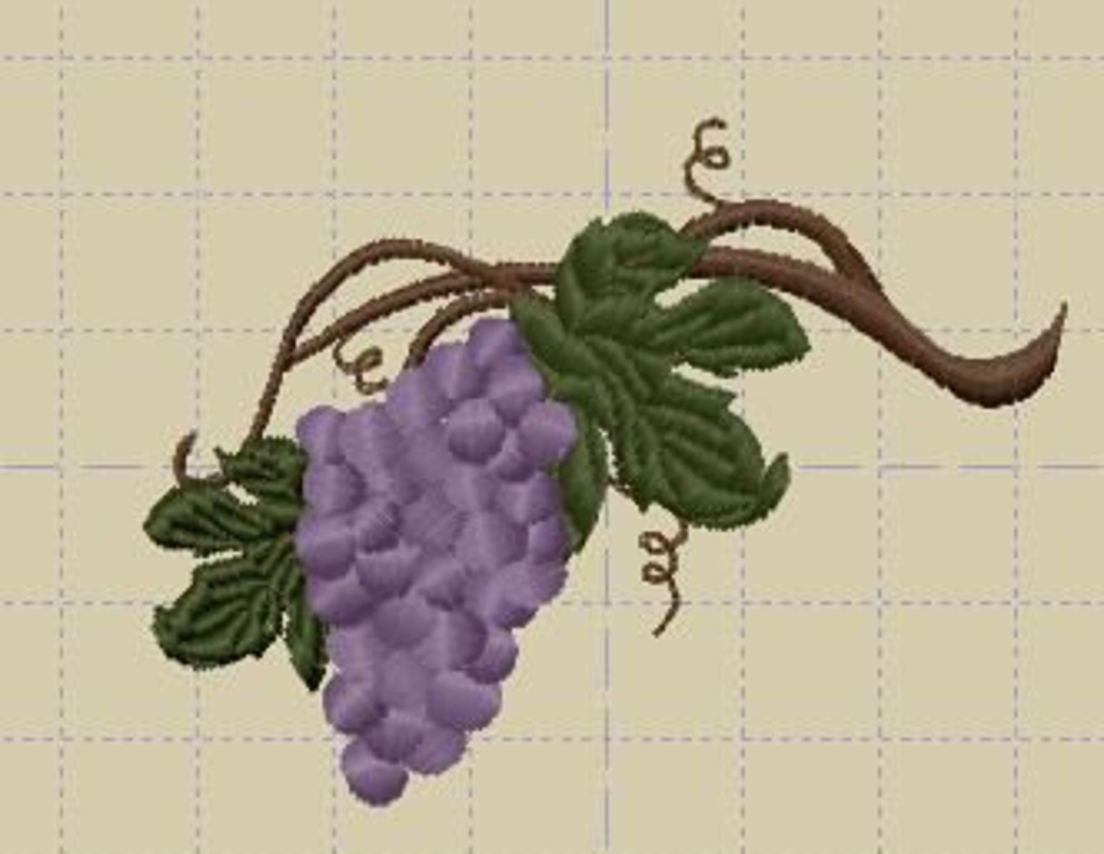 Grapevine embroidery design file. Grapes hanging from a vine Etsy
