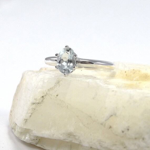 Women/'s Bridal Green Amethyst /& White Topaz Gemstone Silver Ring Taille 6 7 8 9 10