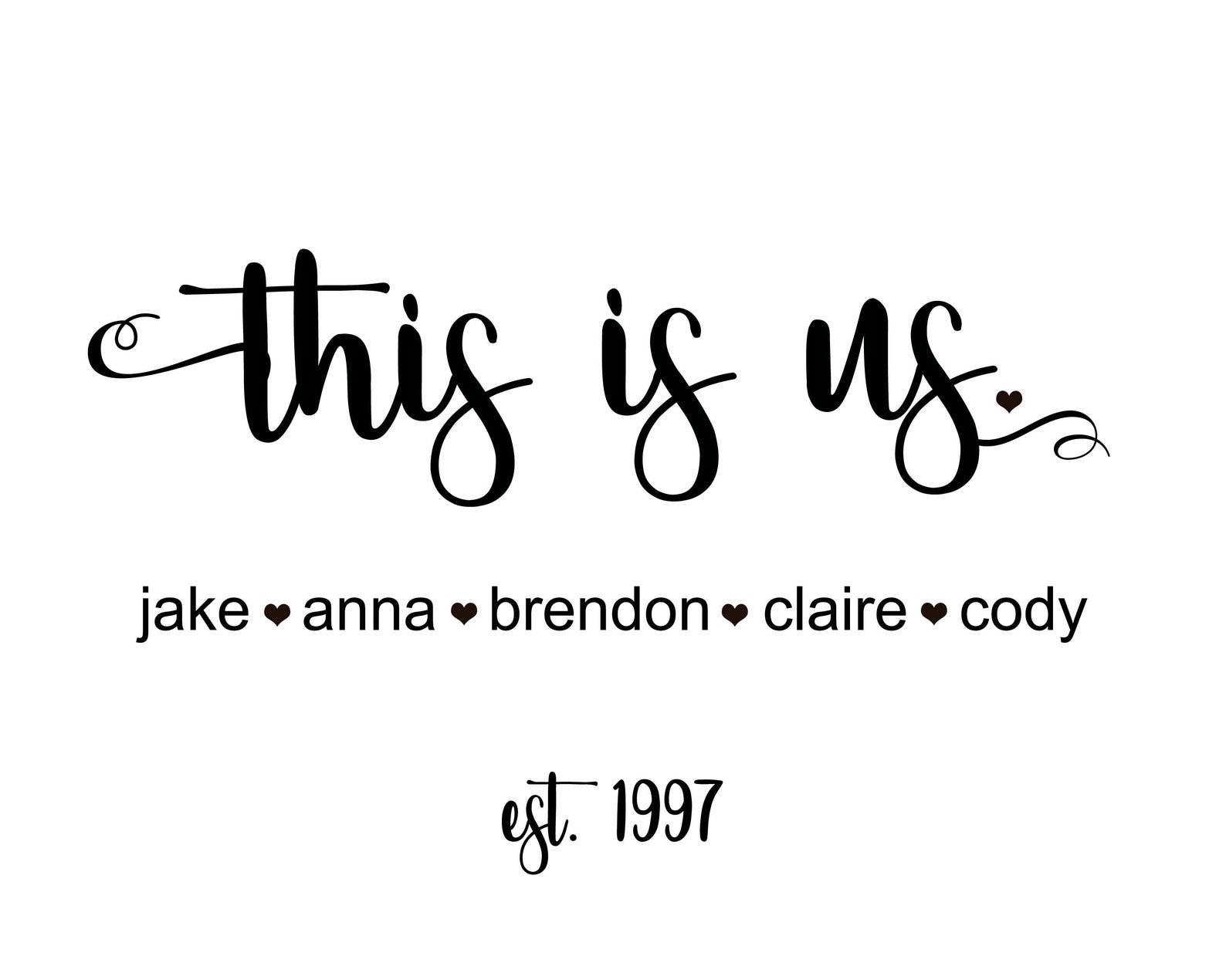 This is Us personalized sign with names family home decor Etsy