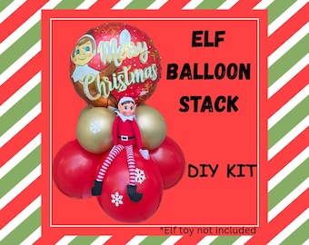Kit de decoración navideña con globos de llegada de elfos (DIY)