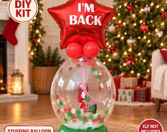 Personalized Elf Arrival Balloon Kit | DIY Pop Balloon