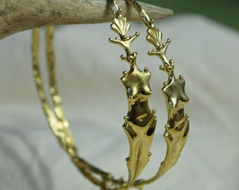 Aphrodite earrings, Goddess earrings, Oversized hoop earrings, Aphrodite of Milos Earrings