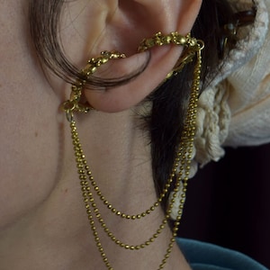 Ear Cuff, Wrap Earrings, Gold Statement Ear Cuff, Oversized earring, Ear Cuff No Piercing, Full Ear Coverage, Climber earrings