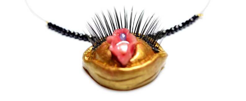 Feminist Gifts Vulva Charm Necklace Feminine Pendant Pagan Necklace Wiccan Jewelry Vagina Necklace Womb Pendant Evil Eye Necklace