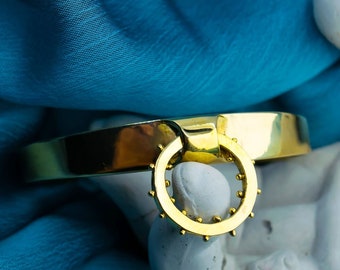 Gold O-Ring Cuff Bracelet