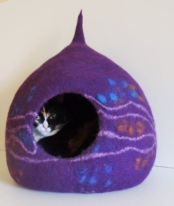 ECO Cat Cave Cat House Pure Wool Modern Cat Furniture Cat Bed