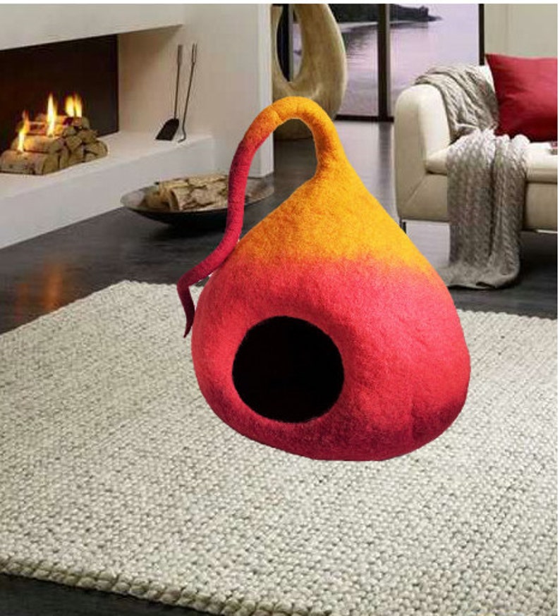 Cat Bed Cave mat Modern Cat Furniture Cat Cave Igloo Cat Etsy