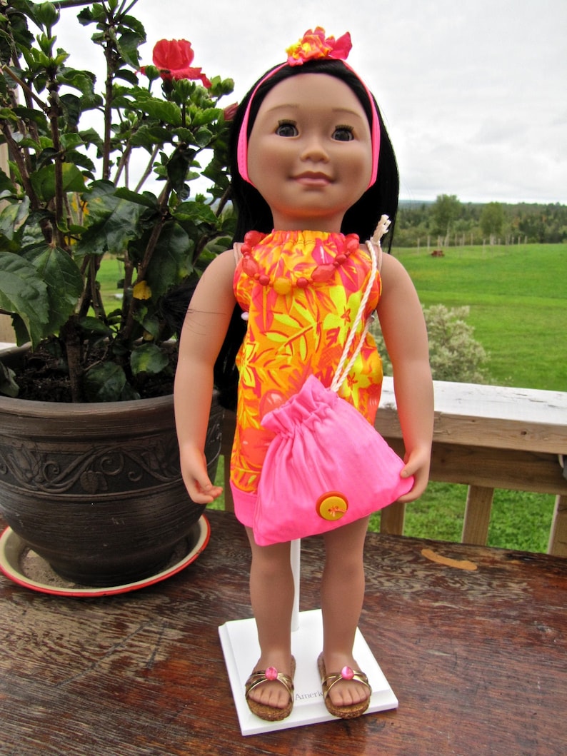Hawaiian Pink Hair Clip made for 18/" American Girl Doll Clothes Accessories